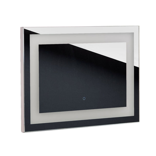 LED-lit Mirror NEW YORK 50x70cm by Beauty System showing illuminated rectangular mirror with LED lighting and sleek frame.