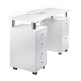 Manicure table with mounting hole BD-3425+O White - BVShop