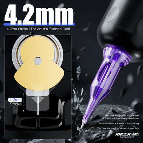 Mast Racer Pro Pink Wireless Tattoo Pen 4.2mm Stroke - BVShop