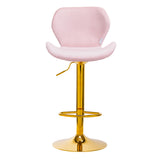 4Rico Bar Hocker QS-B15 velvet pink - BVShop