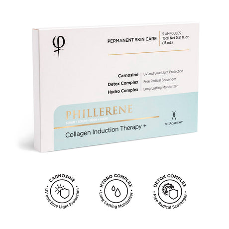 PhiAcademy Phillerene Collagen Serum 3ml 5pcs on a light background