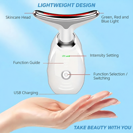 Eshomey LED face massager with 7 light color settings