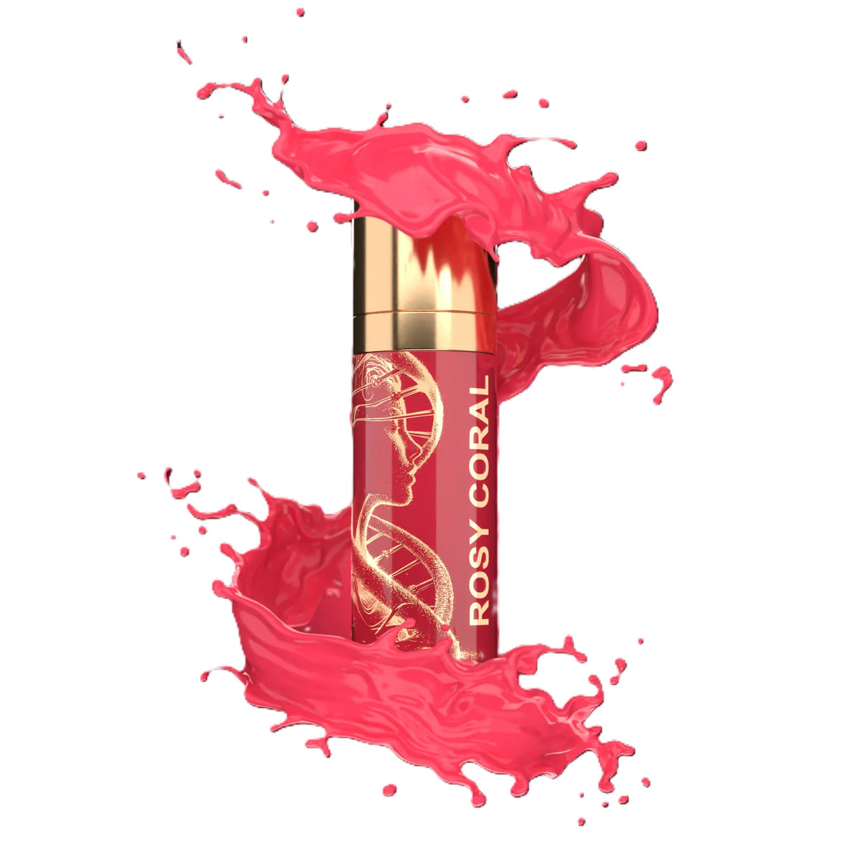 BROW DADDY × DNA Pigments مجموعة الذهب الشفاه المرجانية الوردية