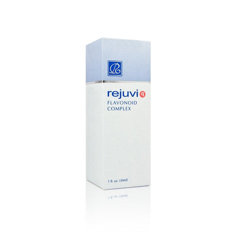 Rejuvi Flavonoid Complex serum bottle with arnica and grape seed extract