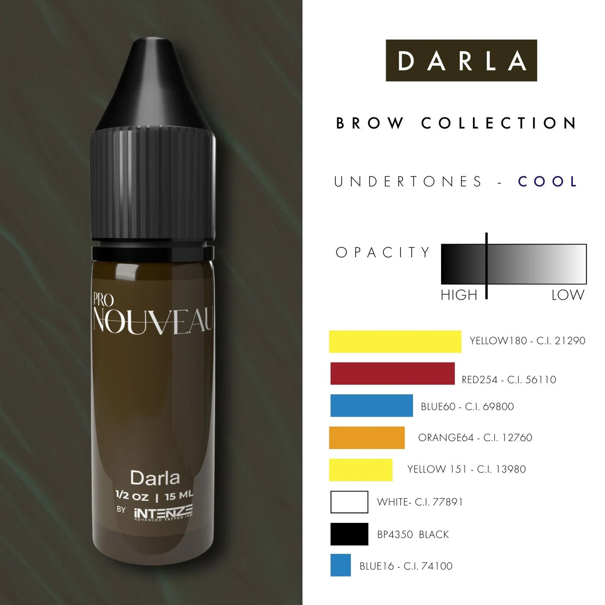 أصباغ حواجب برو نوفو من إنتينز دارلا 15ml