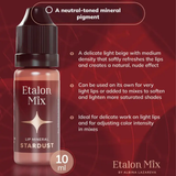 Etalon Mix Stardust Lip Pigment in 5ml or 10ml bottle, vibrant metallic lip color with shimmering finish, shown in the image.