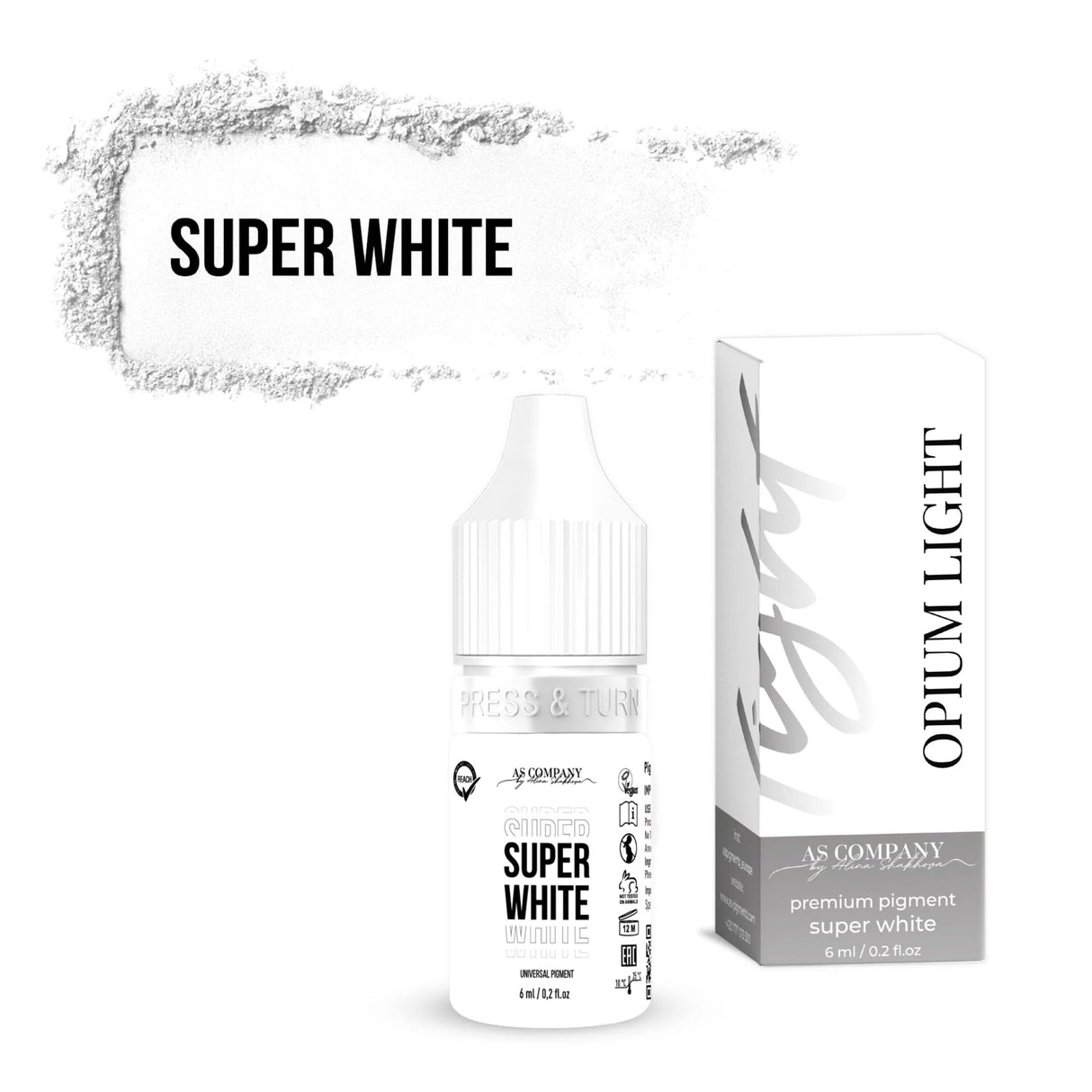 AS COMPANY صبغة بيضاء فائقة عالمية (OPIUM LIGHT) 6/15ml