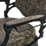 Barber chair President Old Leather Green - BVShop