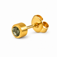Caflon Blu Piercing Earrings Black Diamond 4 mm (24ct Gold Plated)