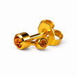 Caflon Blu Piercing Earrings Mini Topaz 3 mm (24ct Gold Plated)
