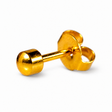 Caflon Blu Piercing Earrings Ball 4 mm (24ct Gold Plated)