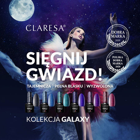 CLARESA Gel polish Galaxy Black 5g - BVShop