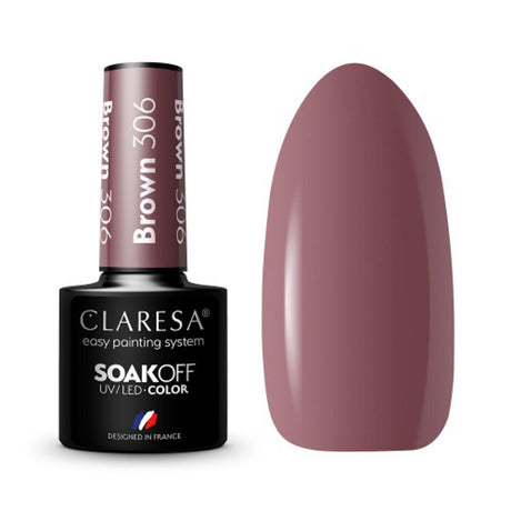 CLARESA Hybrid nail polish BROWN 306 -5g - BVShop