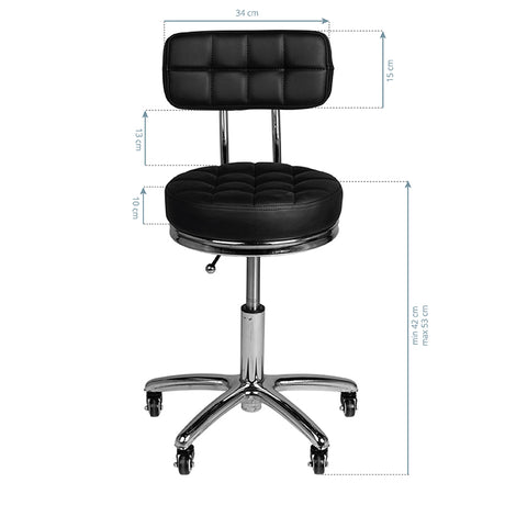 Cosmetic stool am-877 black - BVShop