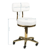 Cosmetic stool gold am-961 white - BVShop