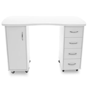 Desk 2027 white two cabinets - BVShop