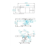 Electric cosmetic chair azzurro 706 pedi 1 strong white - BVShop