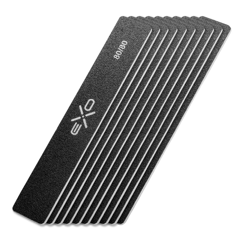 EXO WIDE STRAIGHT NAIL FILE 80/80 10 PCS - BVShop