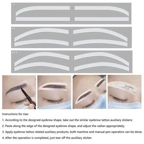 Eyebrow Template Stickers 6pcs - BVShop