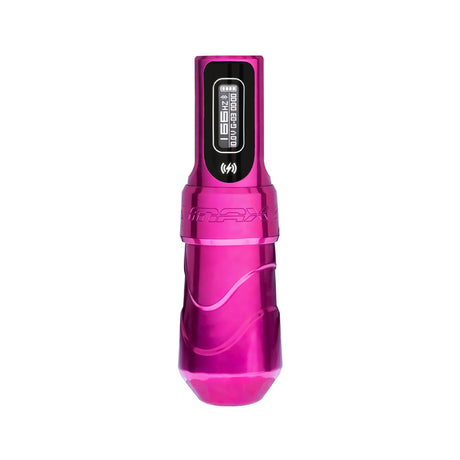 FK Irons Flux Max Bubblegum wireless tattoo machine side view