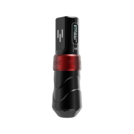 FK Irons Flux Max Yomico Red/Black tattoo machine detail view