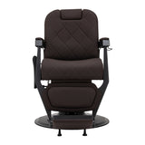 Gabbiano barber chair Bruno with black frame Brown - BVShop