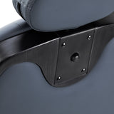 Gabbiano Francesco barber chair in graphite with brushed black frame - BVShop