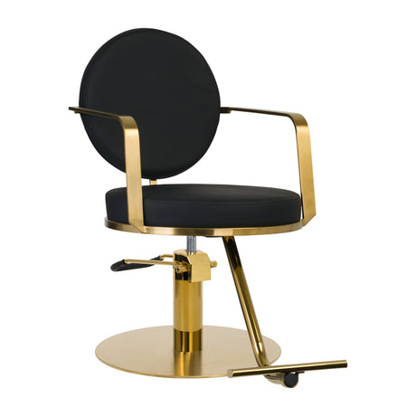 GABBIANO HAIRDRESSING CHAIR ARRAS BLACK GOLD - BVShop