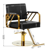 Gabbiano hairdressing chair Genua gold black - BVShop