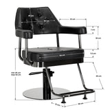 Gabbiano hairdressing chair Granda black - BVShop