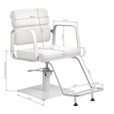 Gabbiano hairdressing chair Porto white white - BVShop