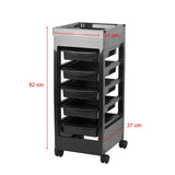 Gabbiano hairdressing trolley 048A black - BVShop