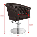 Gabbiano london brown hairdressing chair - BVShop