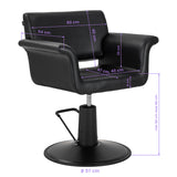 Gabbiano Lucca hairdressing chair black - BVShop