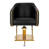 Hairdressing chair Burgos black gold - BVShop