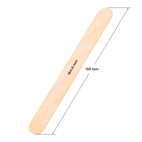 Large wooden spatula 150x18x1.8mm - 50 pieces - BVShop