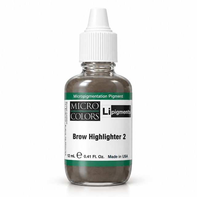 Li Pigments Micro Colors Brow Highlighter 2 Modifier 12ml — bottle on white background with soft shadow