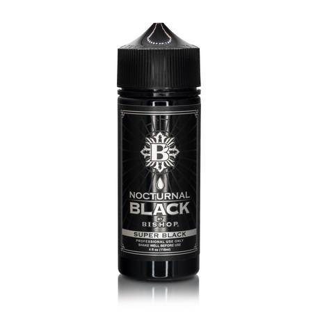 Nocturnal By Bishop Super Black 118ml — زجاجة على خلفية بيضاء