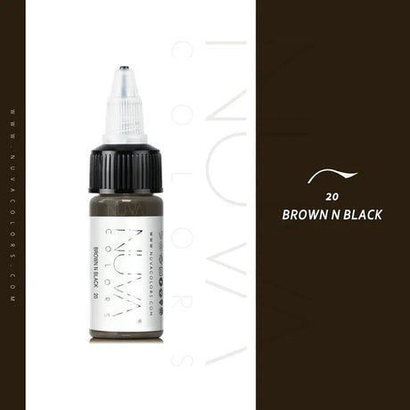Nuva Colors Eyeliner Pigments 20 BROWN N BLACK 15ml - BVShop