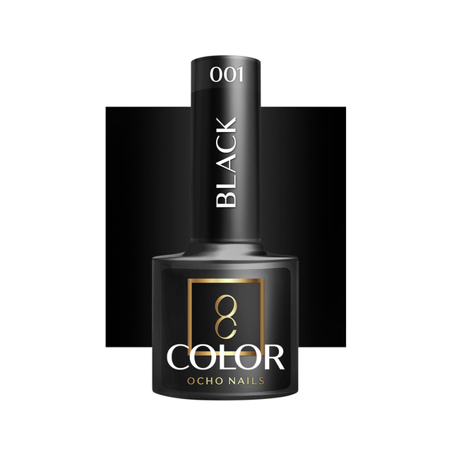 OCHO NAILS Hybrid nail polish black 002 -5 g - BVShop