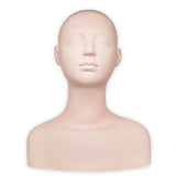 AV A practice mannequin head with shoulders for hairstyling and makeup training, realistic facial features and shoulder display