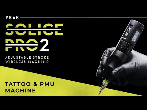 جهاز Peak Solice Pro V2 اللاسلكي للوشم وPMU باللون الذهبي المطفي