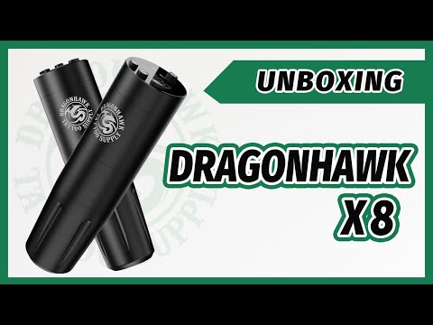 قلم ماكينة الوشم اللاسلكي ماست دراجونهوك X8 باللون الأسود