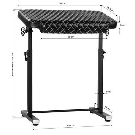 Pro Ink 718 Tattoo Armrest Black Quilted W - BVShop