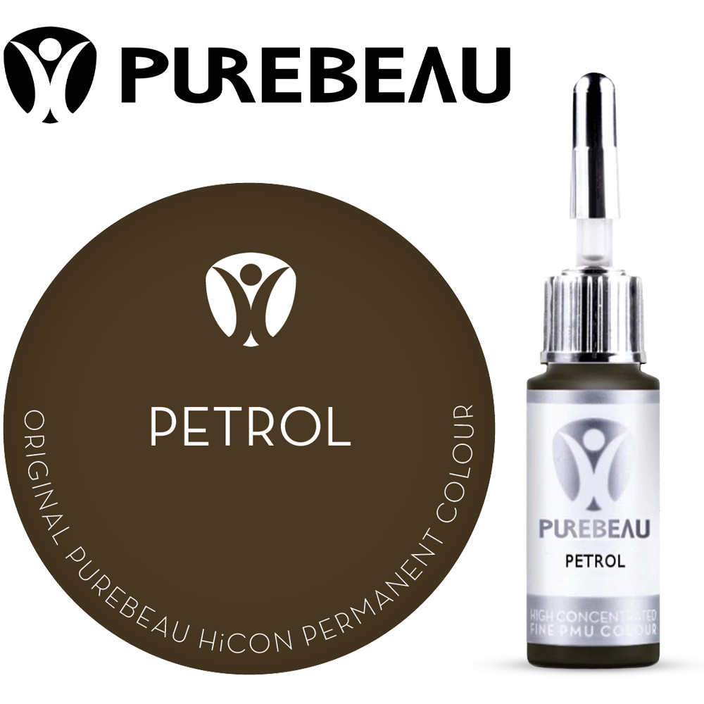 Purebeau Petrol 10ml HiCON، عبوة صبغة للحواجب وعينة لون