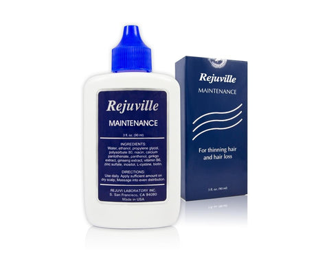 Rejuvi Maintenance Hair Serum 90ml bottle with ginseng and zinc