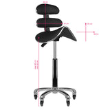 Roll speed am-880 black high cosmetic stool - BVShop