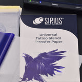 Sirius SIRIUS Tattoo Stencil Transfer Paper Universal, white sheets with grid markings for easy tattoo stencil transfer.