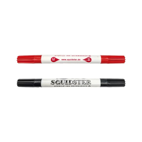 Squidster Mini Sterile Dual Ended Skin Marker Black/Red - BVShop