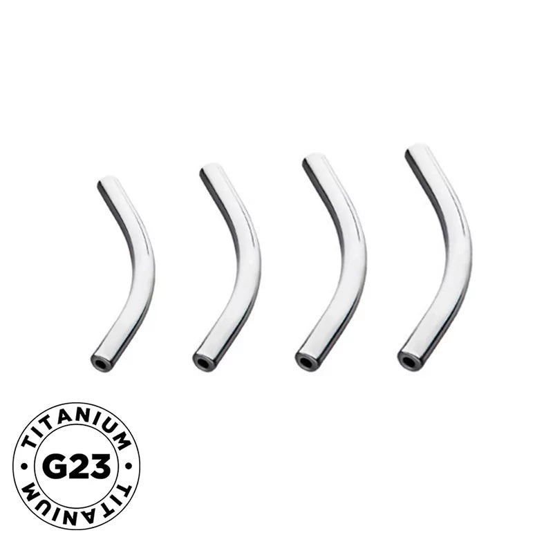 باربل منحني من التيتانيوم للثقب